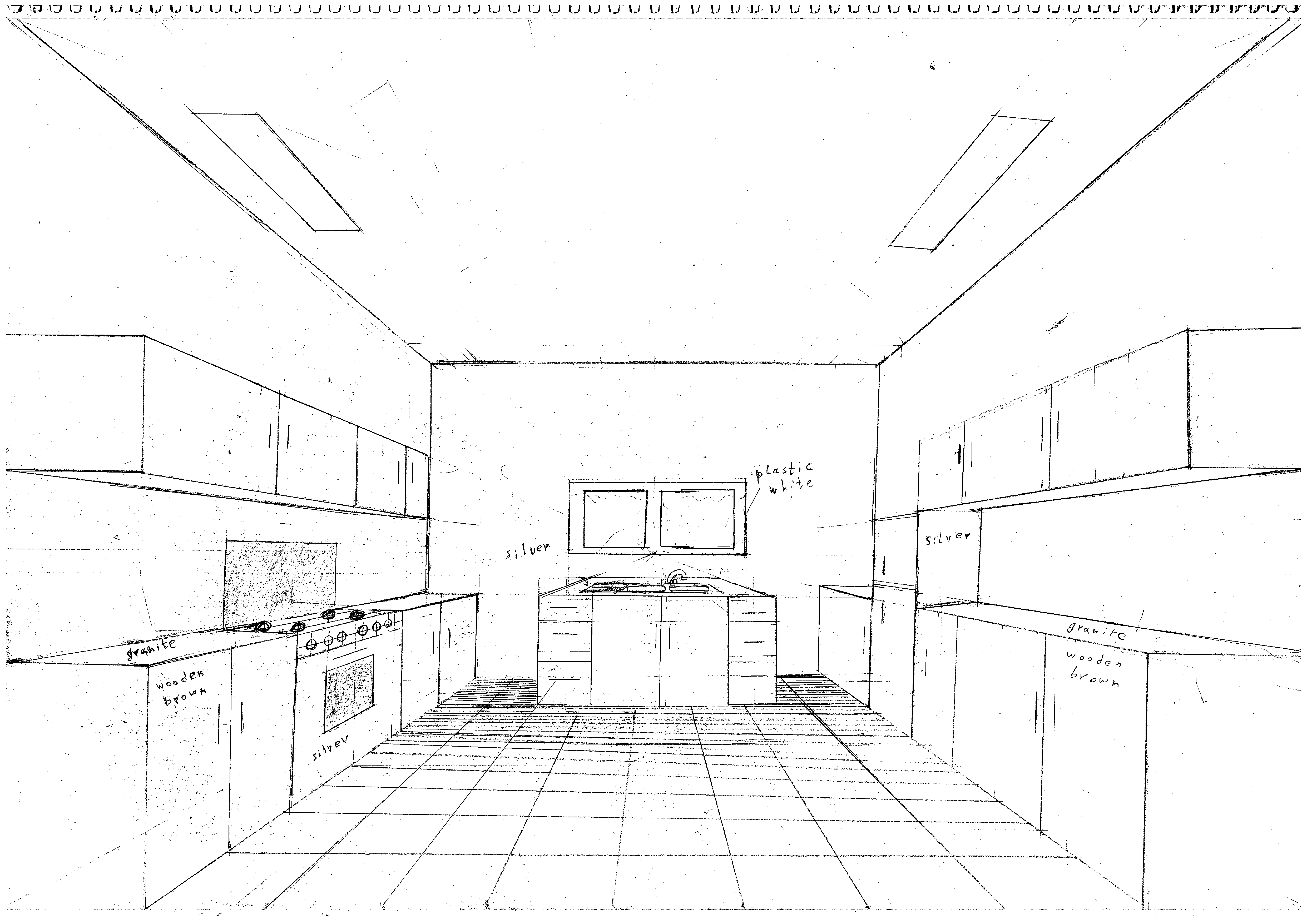 4964x3510 Kitchen Drawing Perspective