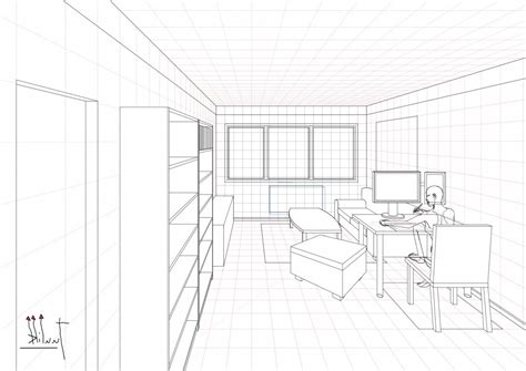 474x335 Living Room Perspective Drawing