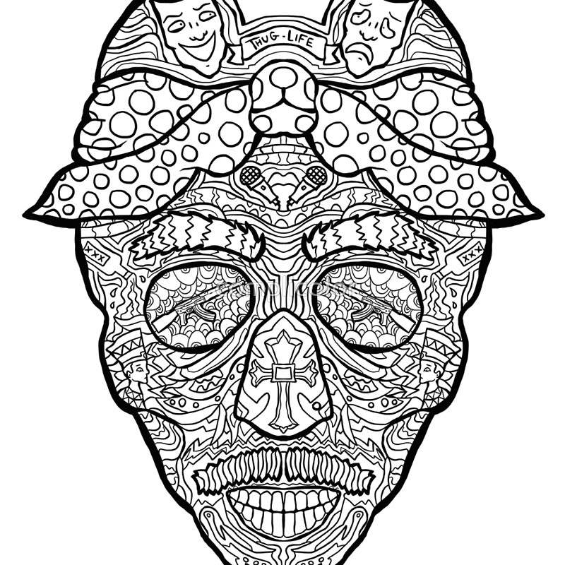800x800 Tupac Shakur Sugar Skull