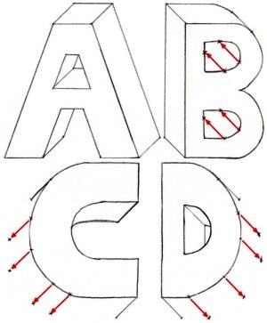 300x363 How To Draw 3 D Letters Process Drawing Graffiti