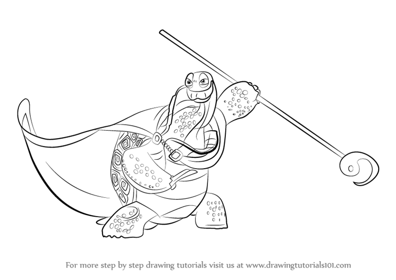 800x566 Learn How To Draw Oogway From Kung Fu Panda 3 (Kung Fu Panda 3