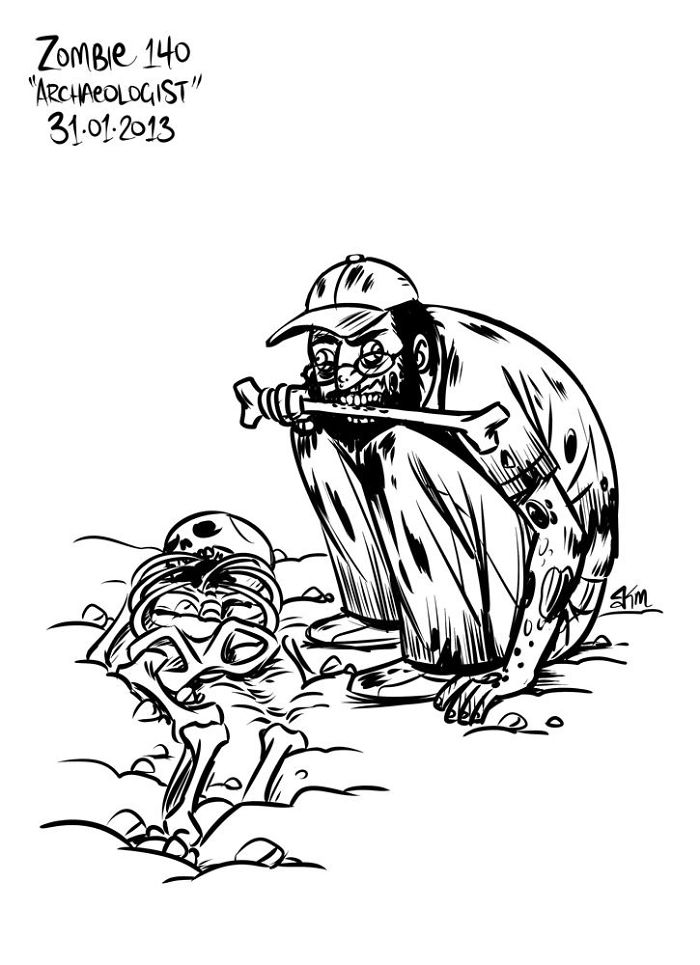 700x965 Zombie A Day Challenge I Spent 144 Days Drawing Zombies Bored Panda