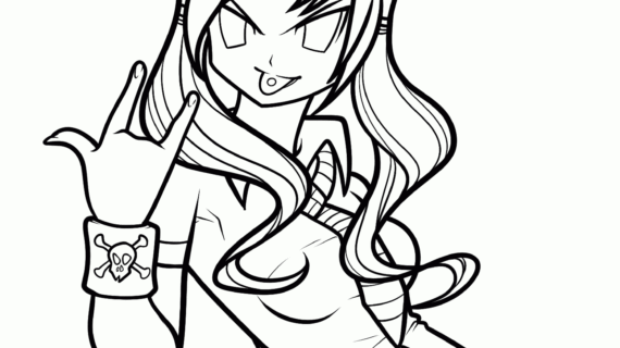 570x320 Drawing Anime Women Sexy Devil Anime Girls Coloring Pages Anime
