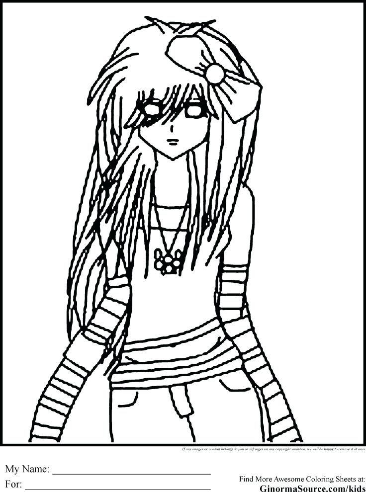 736x990 Emo Girls Coloring Pages 3 Best For Images On Books Girl Murs