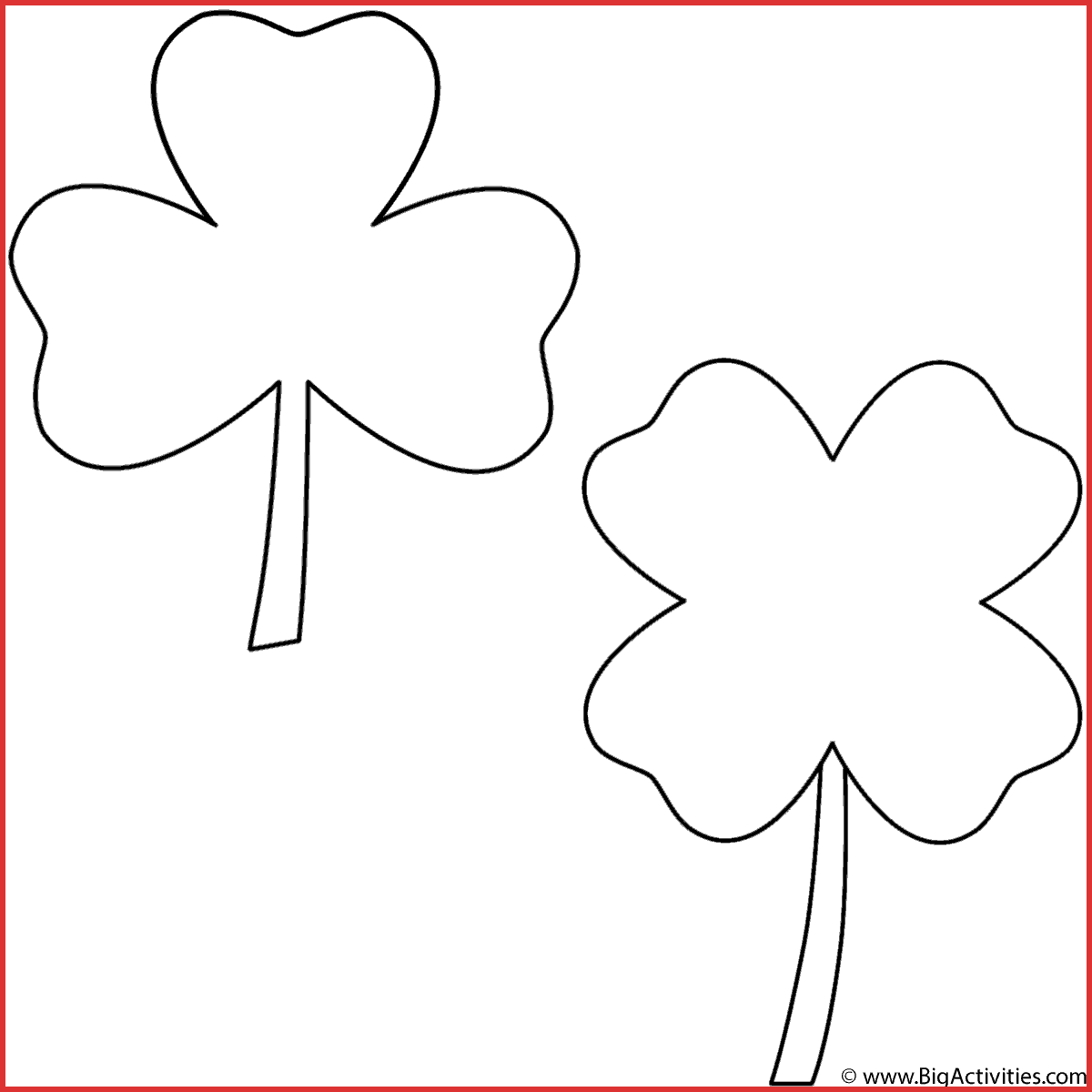 1200x1200 Elegant 4 Leaf Clover Coloring Sheet Job Latter