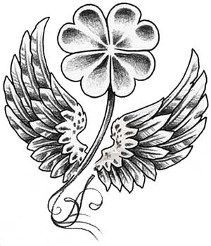 300x350 77 Irish Tattoos Shamrock, Clover, Cross, Claddagh Tattoo Designs