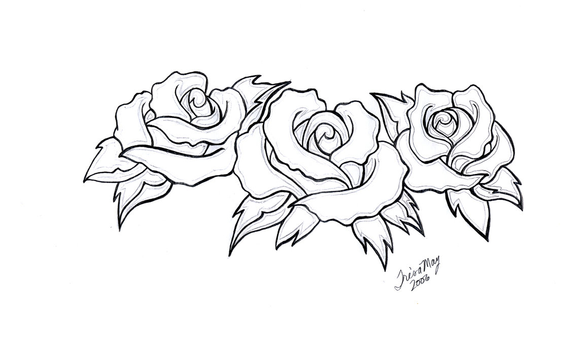 1141x700 Three Roses Tattoo Design By Tailormaid