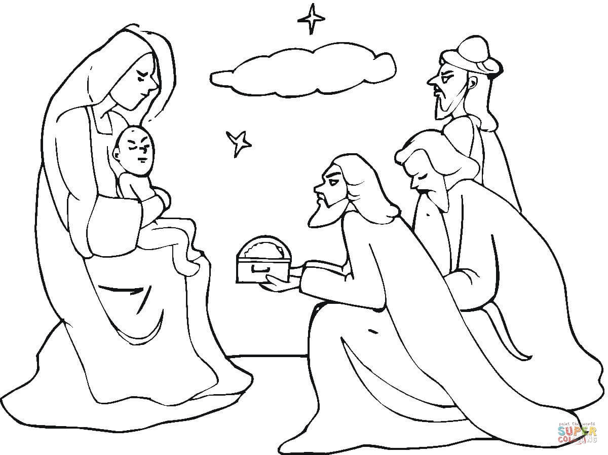 1200x897 Three Wise Men Came To See Jesus Coloring Page Free Printable