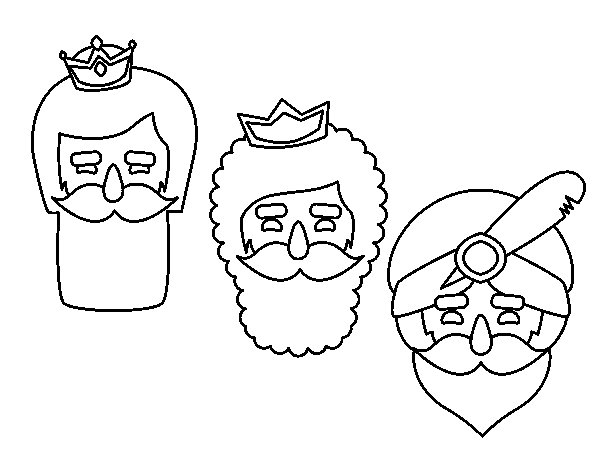 600x470 3 Wise Men Coloring Page