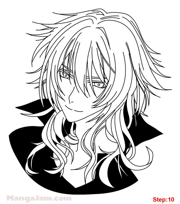 600x679 How To Draw Mishakuji Yukari From K Project How To Draw Manga 3d