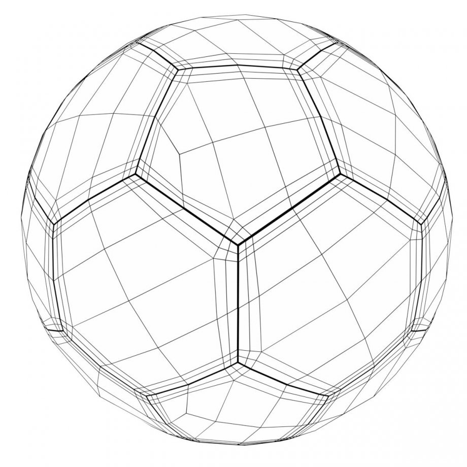 920x920 Football Soccer Ball 2 3d Model