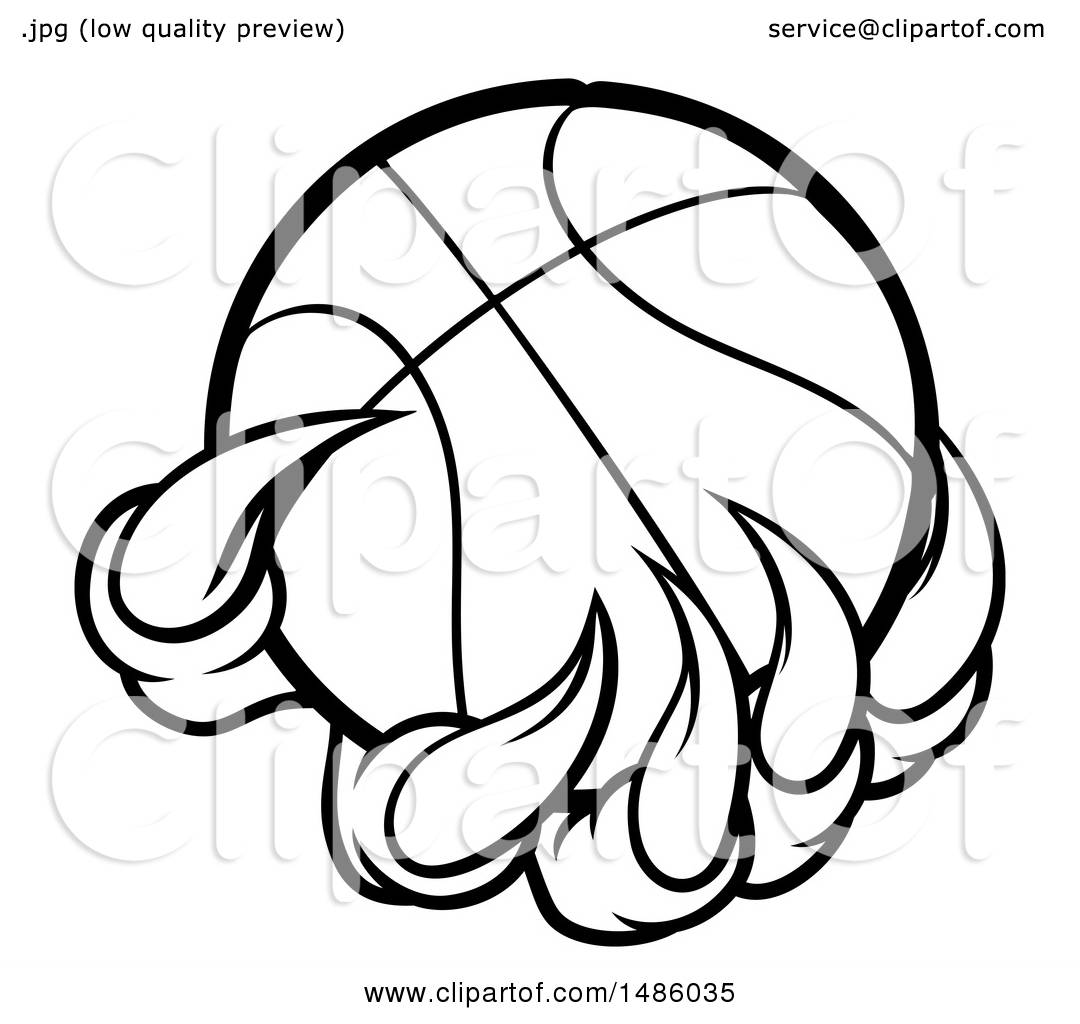 1080x1024 Clipart Of Blacknd White Monster Or Eagle Claws Holding