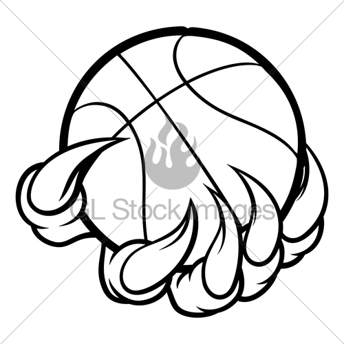 500x500 Monster Or Animal Claw Holding Basketball Ball Gl Stock Images