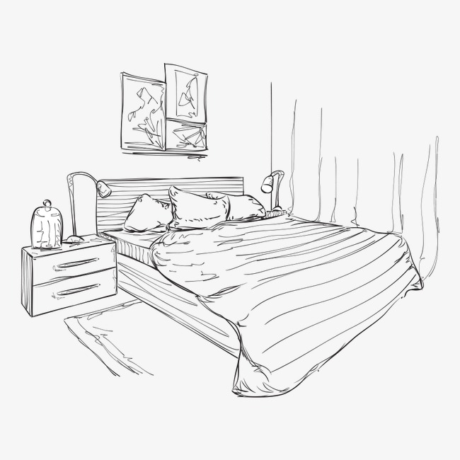 3d Bed Drawing at GetDrawings | Free download