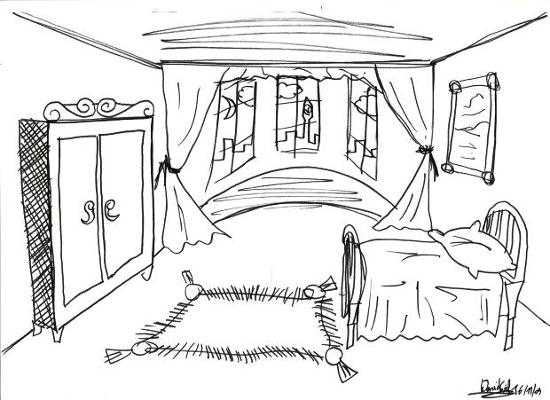 620x451 Kids Bedroom Drawing Free Drawing Of A Girls Room