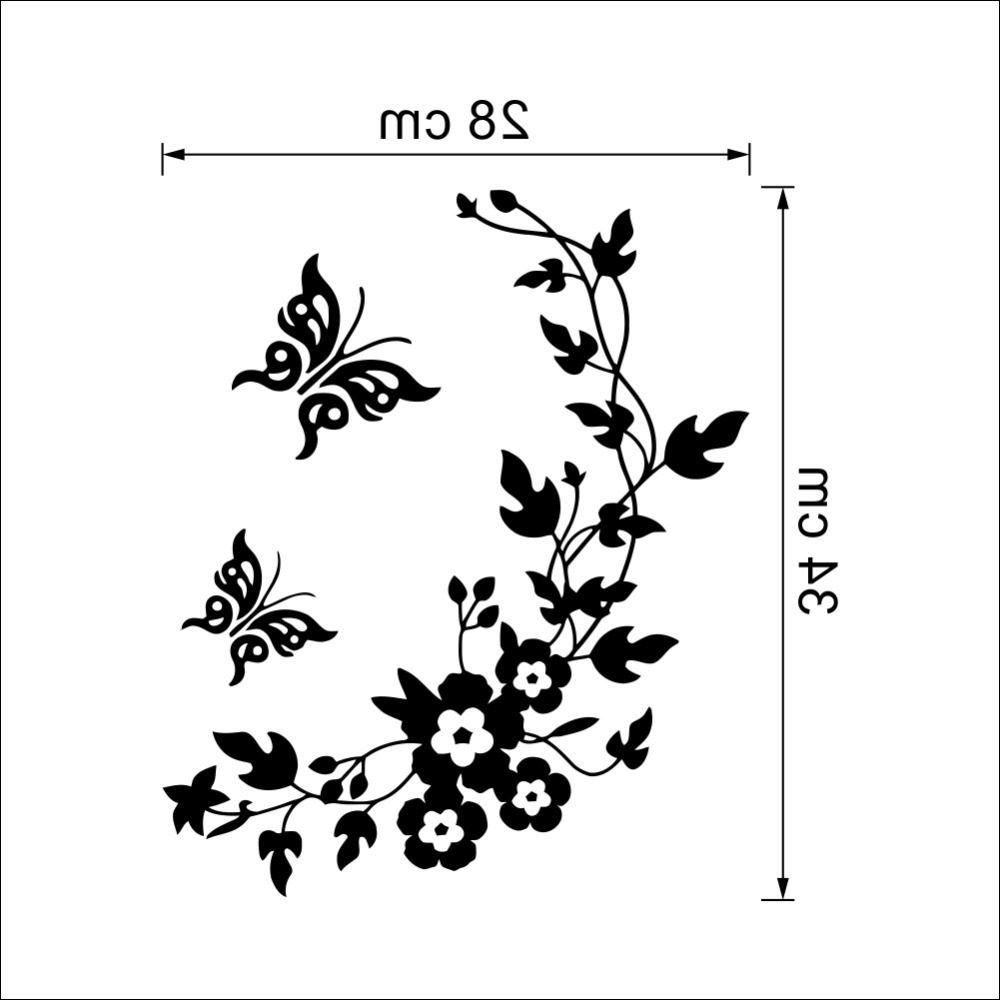 1000x1000 3d Drawing Of Butterfly In Wall 3d Paper Butterfly Sticker Wall