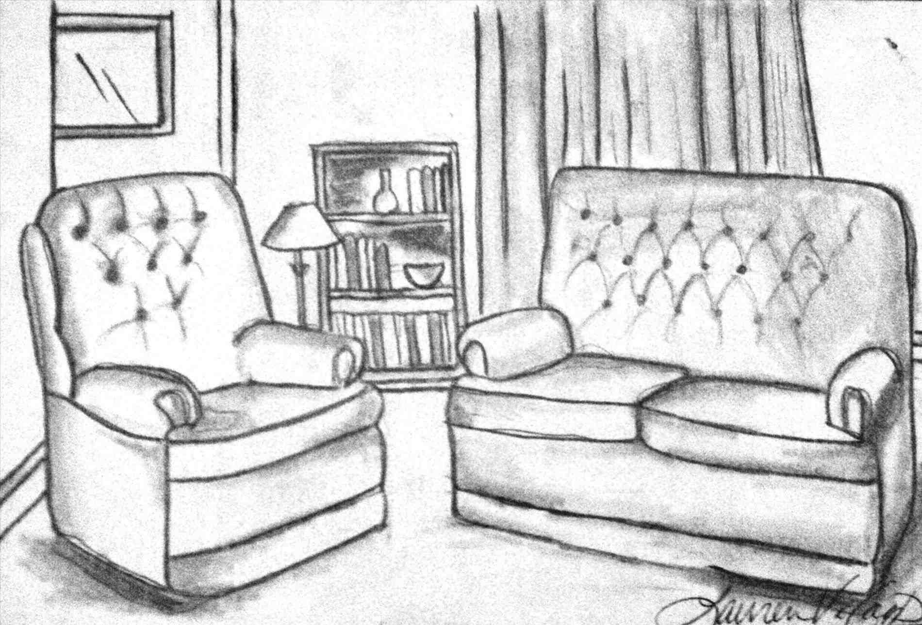 1900x1289 Simple Bedroom Sketch