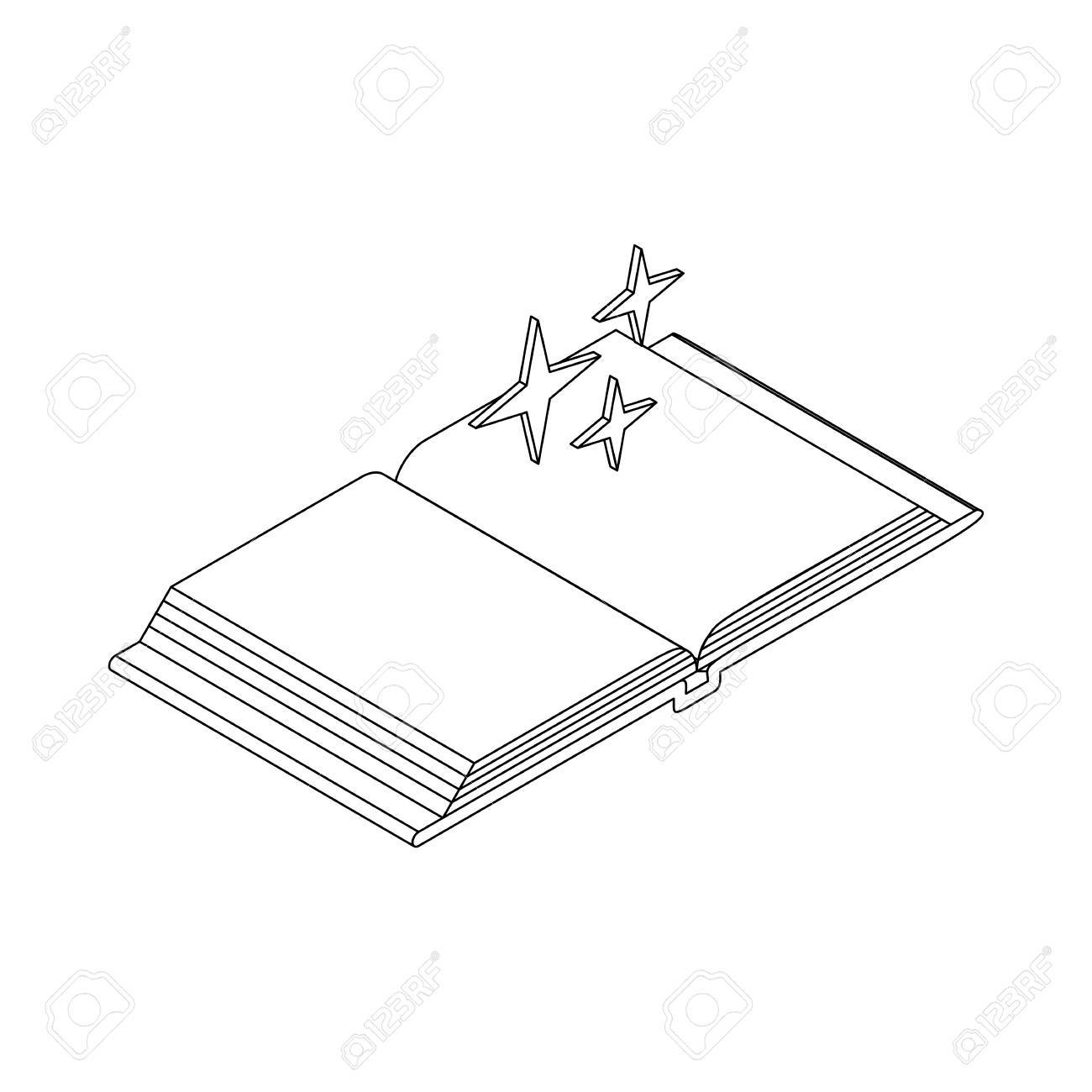 1300x1300 Magic Book Icon In Isometric 3d Style On A White Background