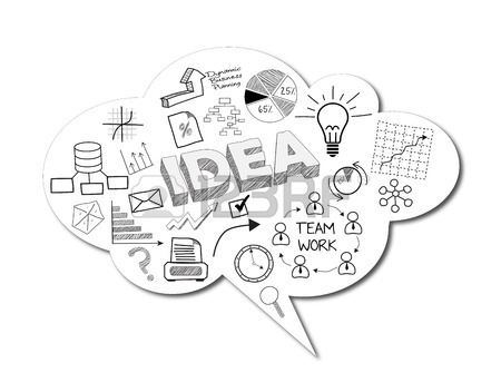 450x352 3d Rendering Of Man Drawing Bubble Speech Business Concept Sketch