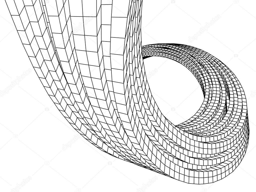 1024x768 3d Sketch Monochrome Architecture Stock Photo Ganzaless