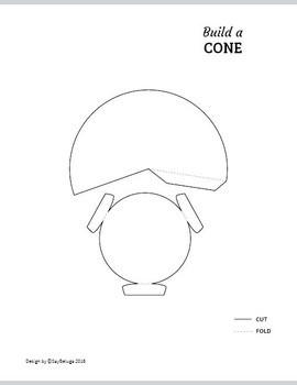 270x350 Build A 3d Cone Foldable Geometry Shape Net By Saybeluga Tpt