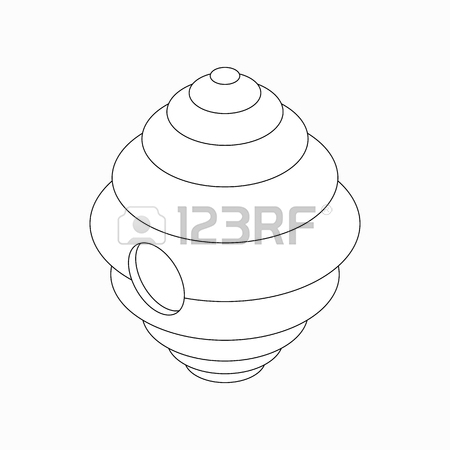 450x450 Hanging Beehive Icon In Isometric 3d Style Isolated On White