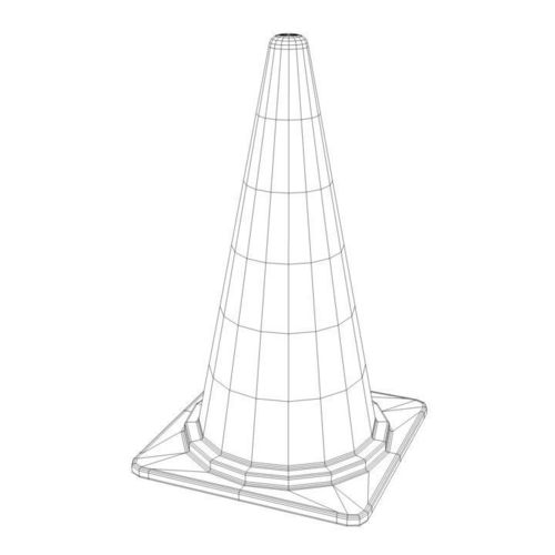500x500 3d Street Cone Race Cgtrader