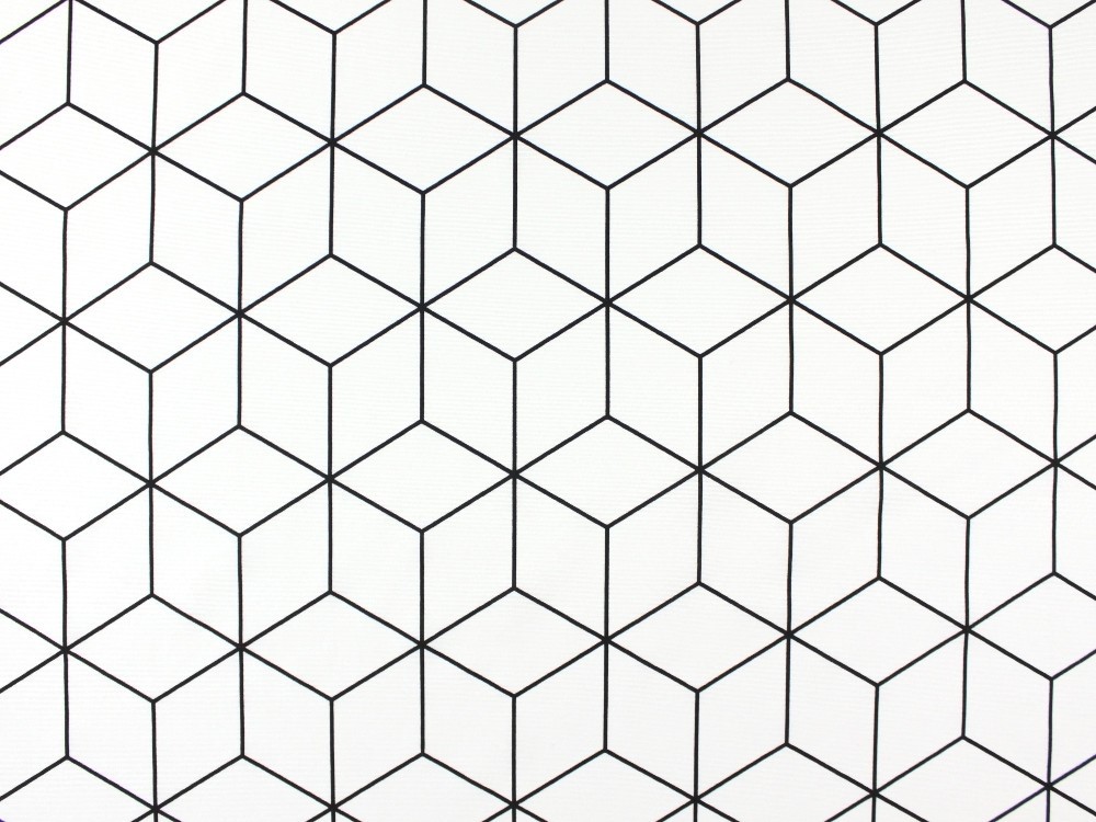 1000x750 Deco Fabric 3d Cube, Off White Fabrics