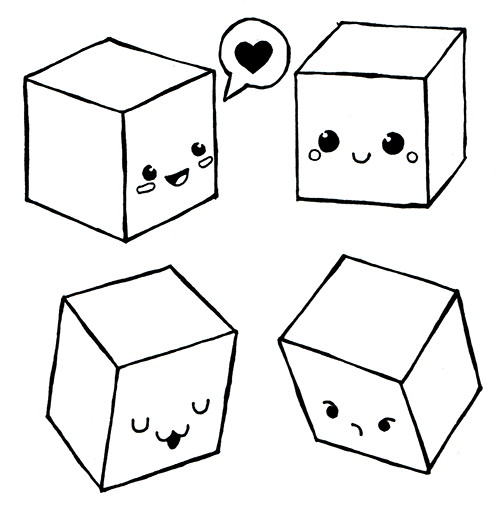 500x525 How To Draw 3d Cubes In Perspective