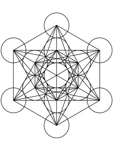 371x480 Metatron's Cube Mandala Coloring Page Free Printable Coloring Pages