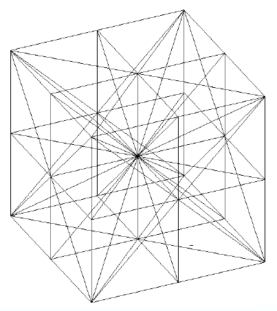 403x453 3d Meshing With Tetrahedrons. 6 Tetrahedrons Create A Cube, 8 Cubes
