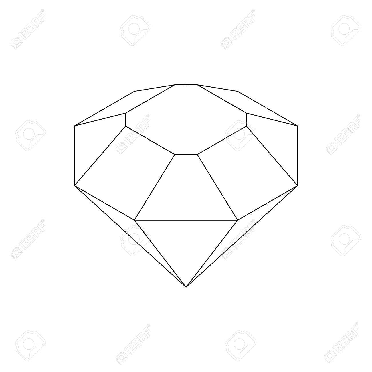 1300x1300 Diamond Icon In Isometric 3d Style On A White Background Royalty