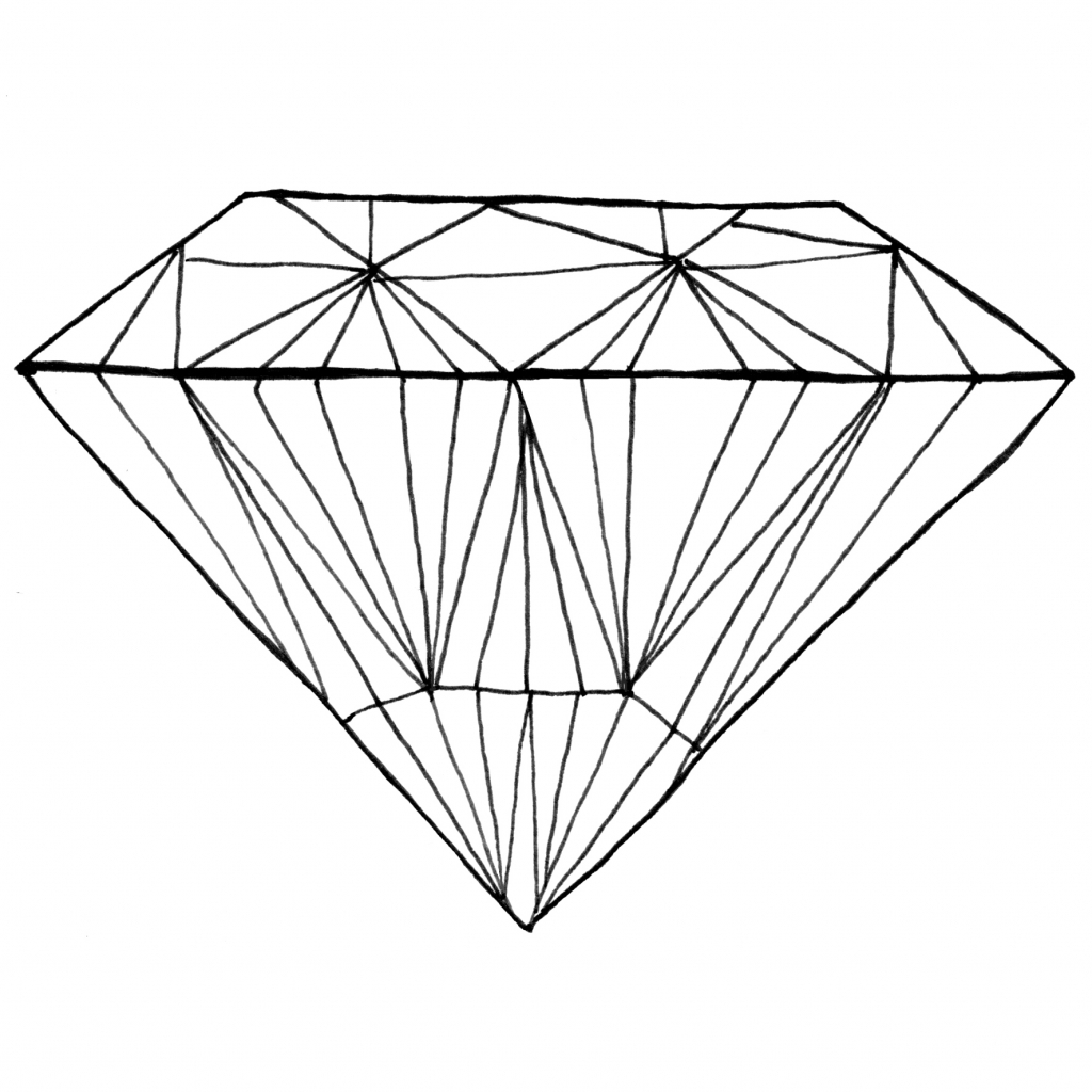 1024x1024 Drawing Of A Diamond How To Draw A Diamond Youtube