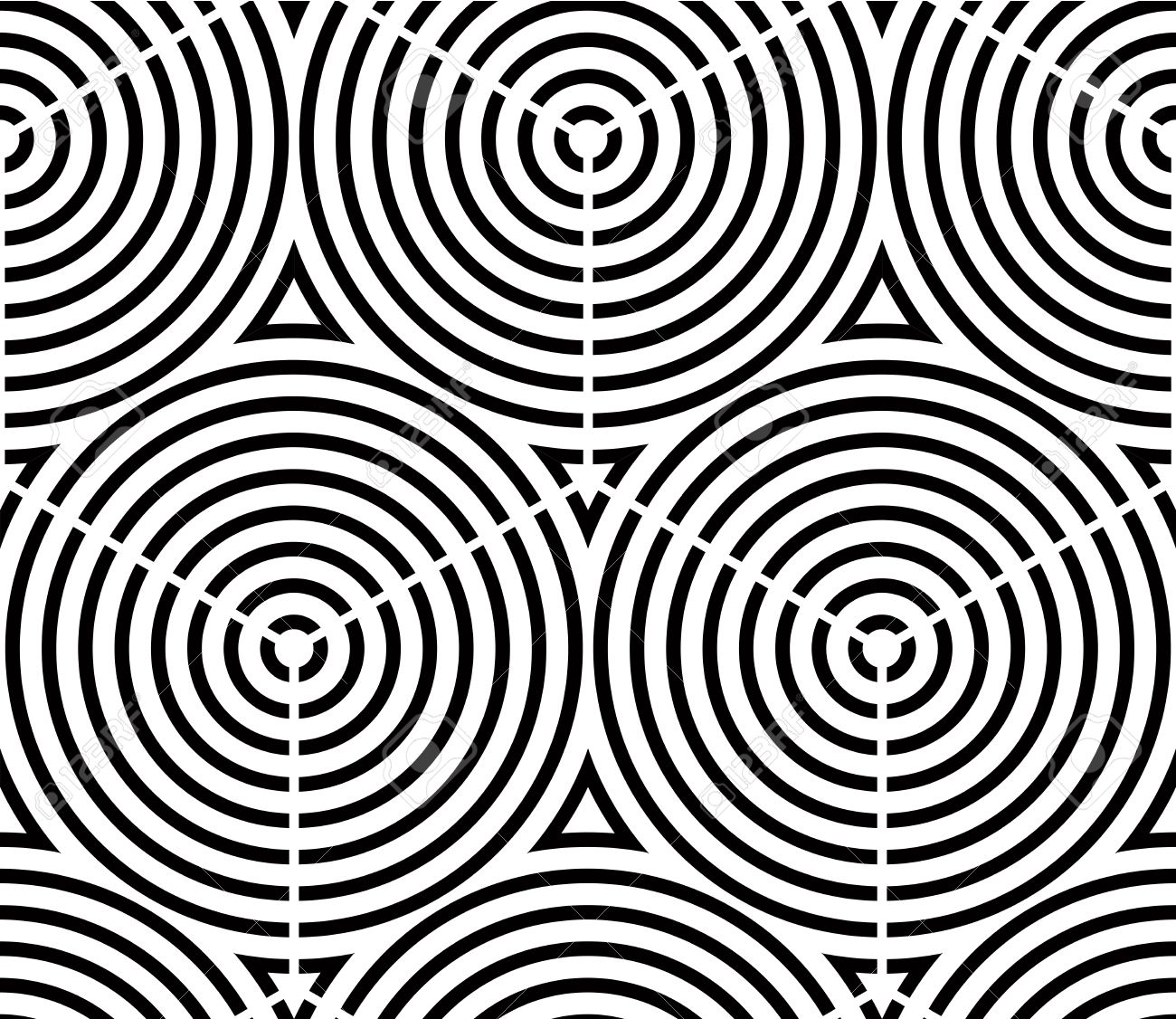 1300x1126 Seamless Optical Ornamental Pattern With Three Dimensional