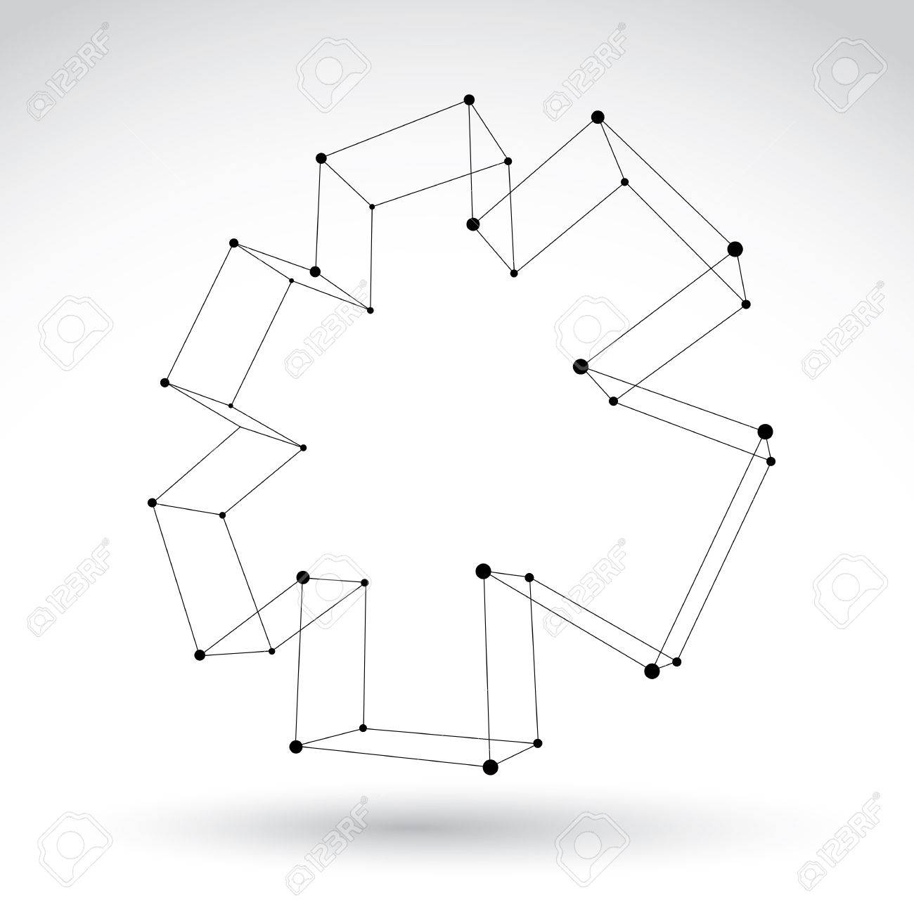 1300x1300 3d Mesh Web Monochrome Ambulance Icon Isolated On White Background