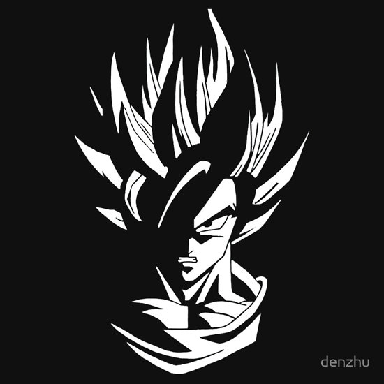550x550 Dragon Ball Super Saiyan Black And White