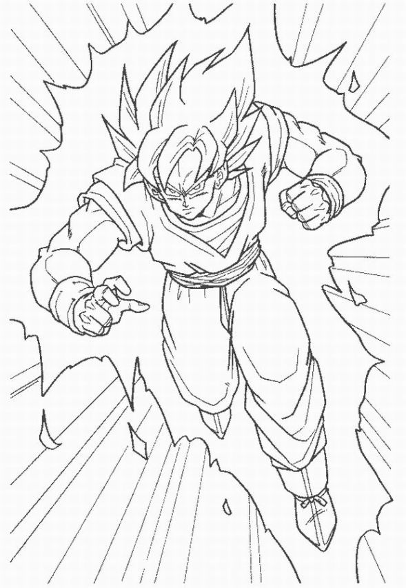 589x853 How To Draw Goku Super Saiyan How To Draw Dragon Ball Z Goku