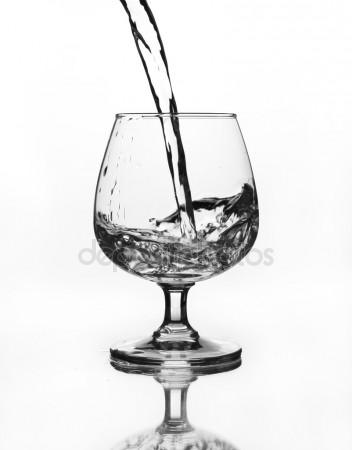 352x450 Glass With Water Or Vodka, 3d Rendering Stock Photo Alexlmx