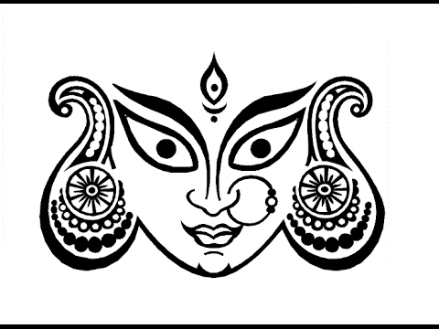 480x360 How To Draw Maa Durga Face Step By Step