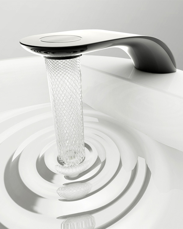 600x750 Magnificent Faucet Swirls Water Into Elegant Patterns