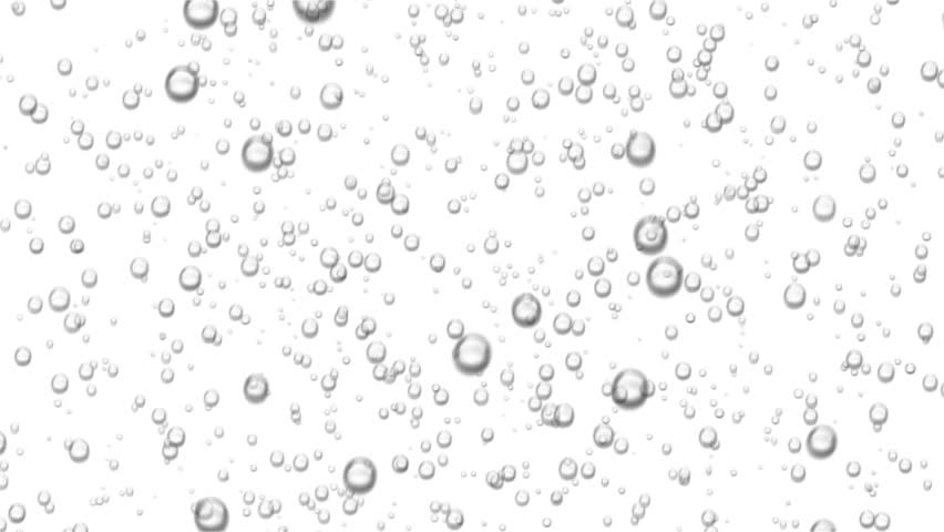 852x480 Beautiful Water Bubbles Rising Up. Loopable 3d Animation