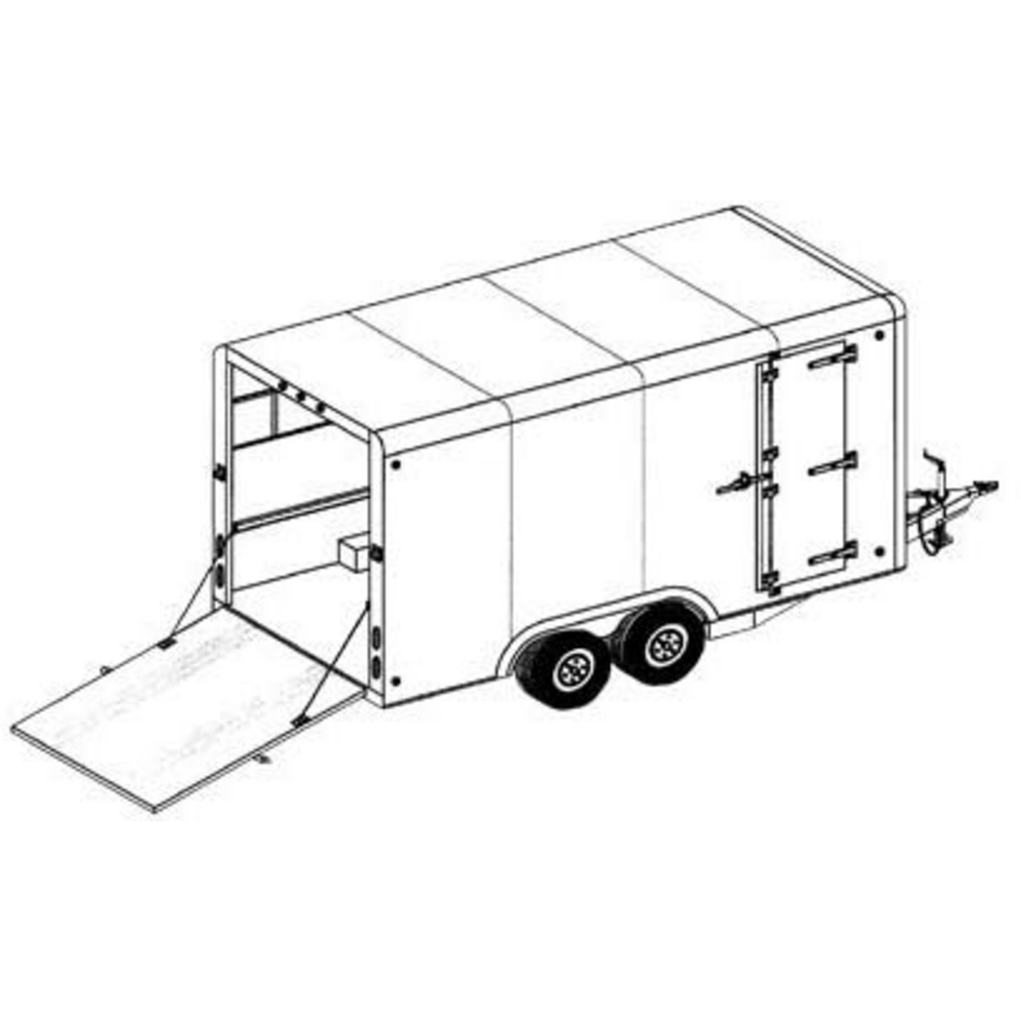 2000x2000 Covered Cargo Tandem Axle Trailer Blueprints Northern Tool +