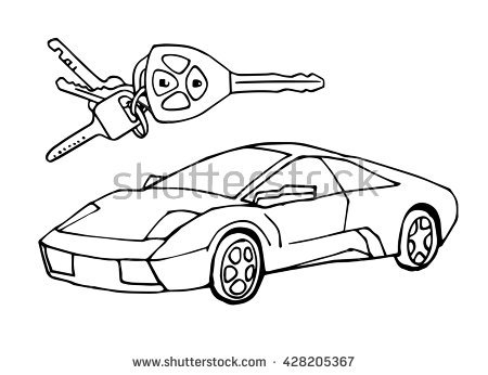 450x346 Drawn Car Sketch