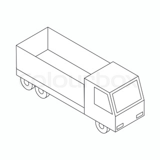 320x320 3d Bridge And Train,city Buildings View Vector Illustration