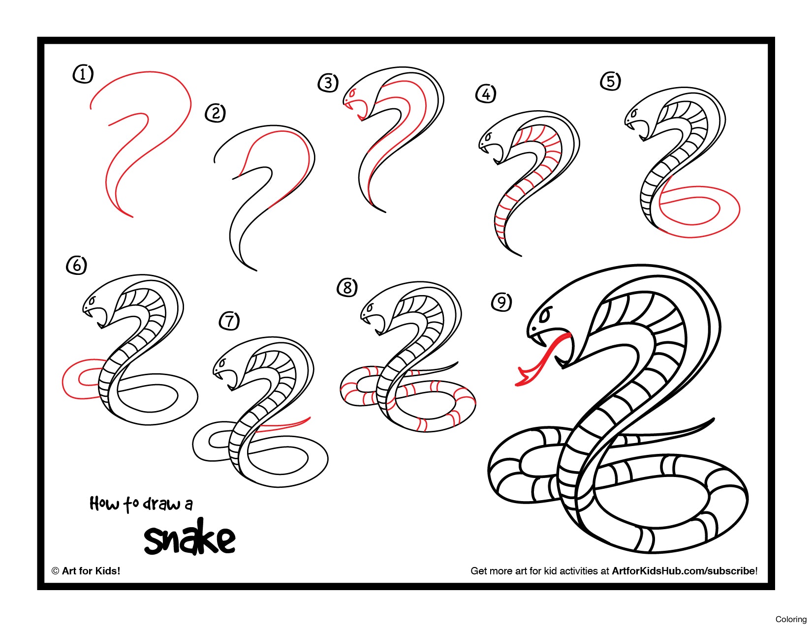 How To Draw A Cobra - Design Talk