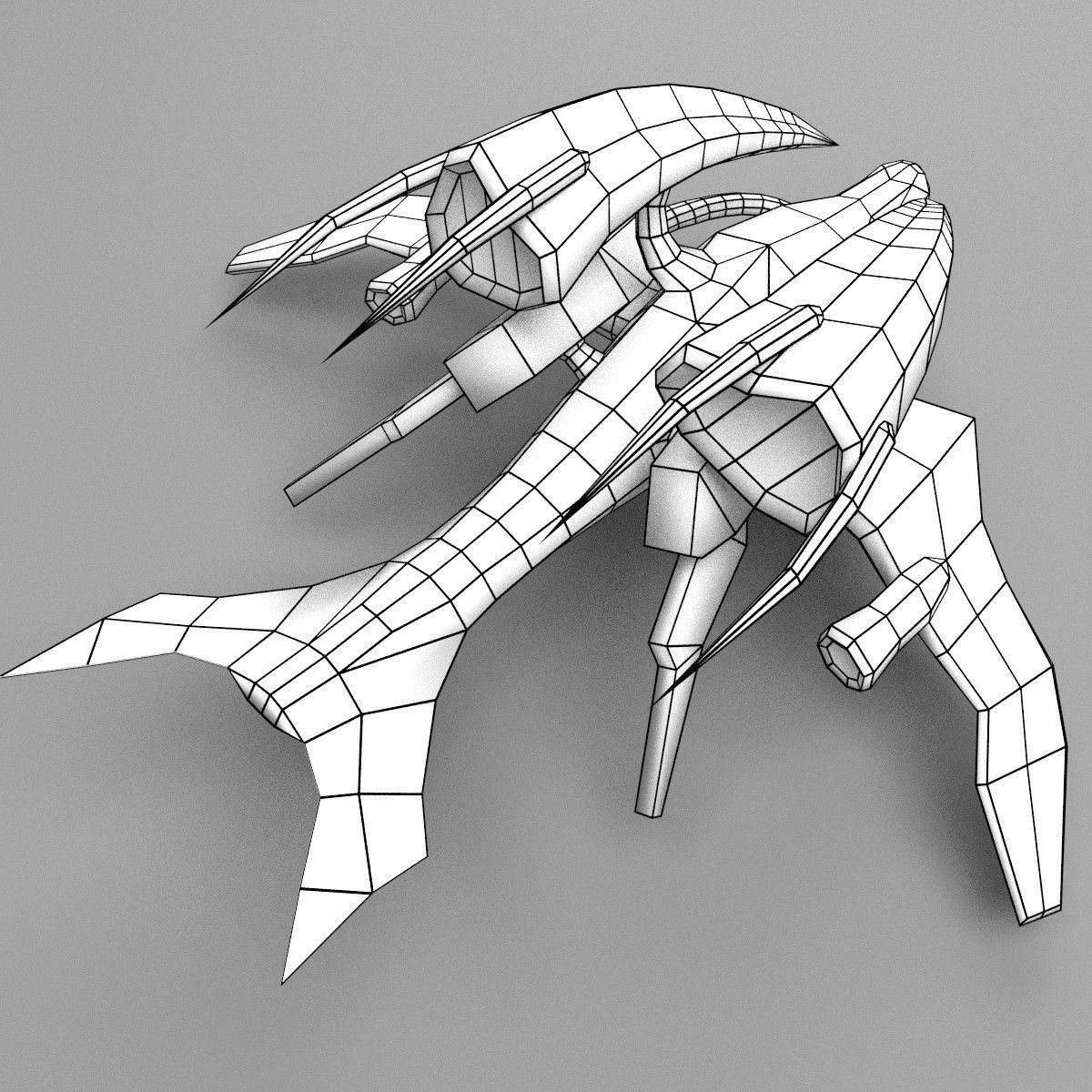1200x1200 Alien Fighter 3d Asset Cgtrader