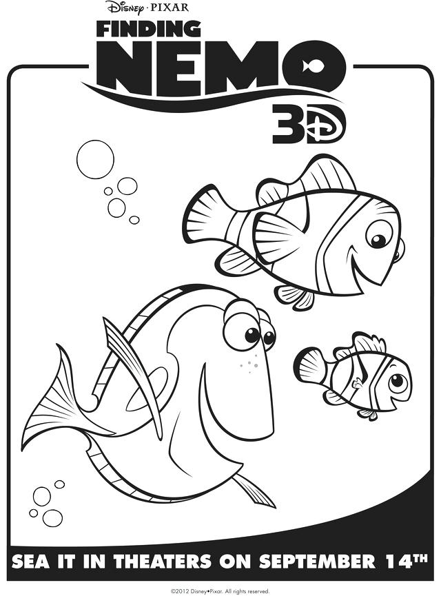 640x865 3d Coloring Pages Printable Coloring Pages To Print Marlin Dory
