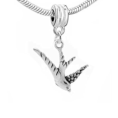 395x395 Sexy Sparkles Women's Swallow Bird 3d Dangle Charm Bead For Snake