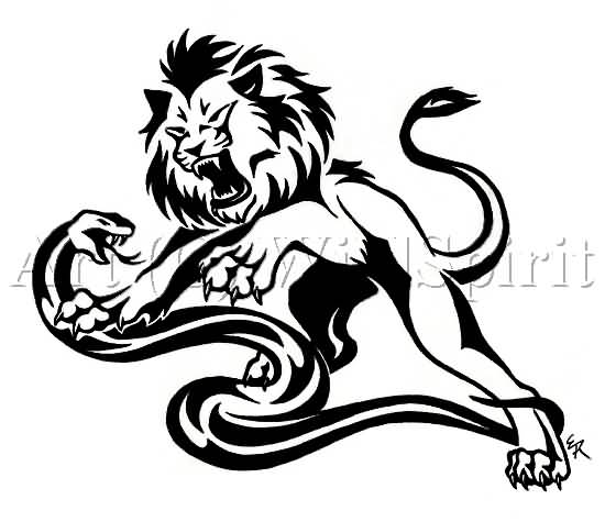 550x475 Snake Fighting With Snake Tattoo Idea On Paper
