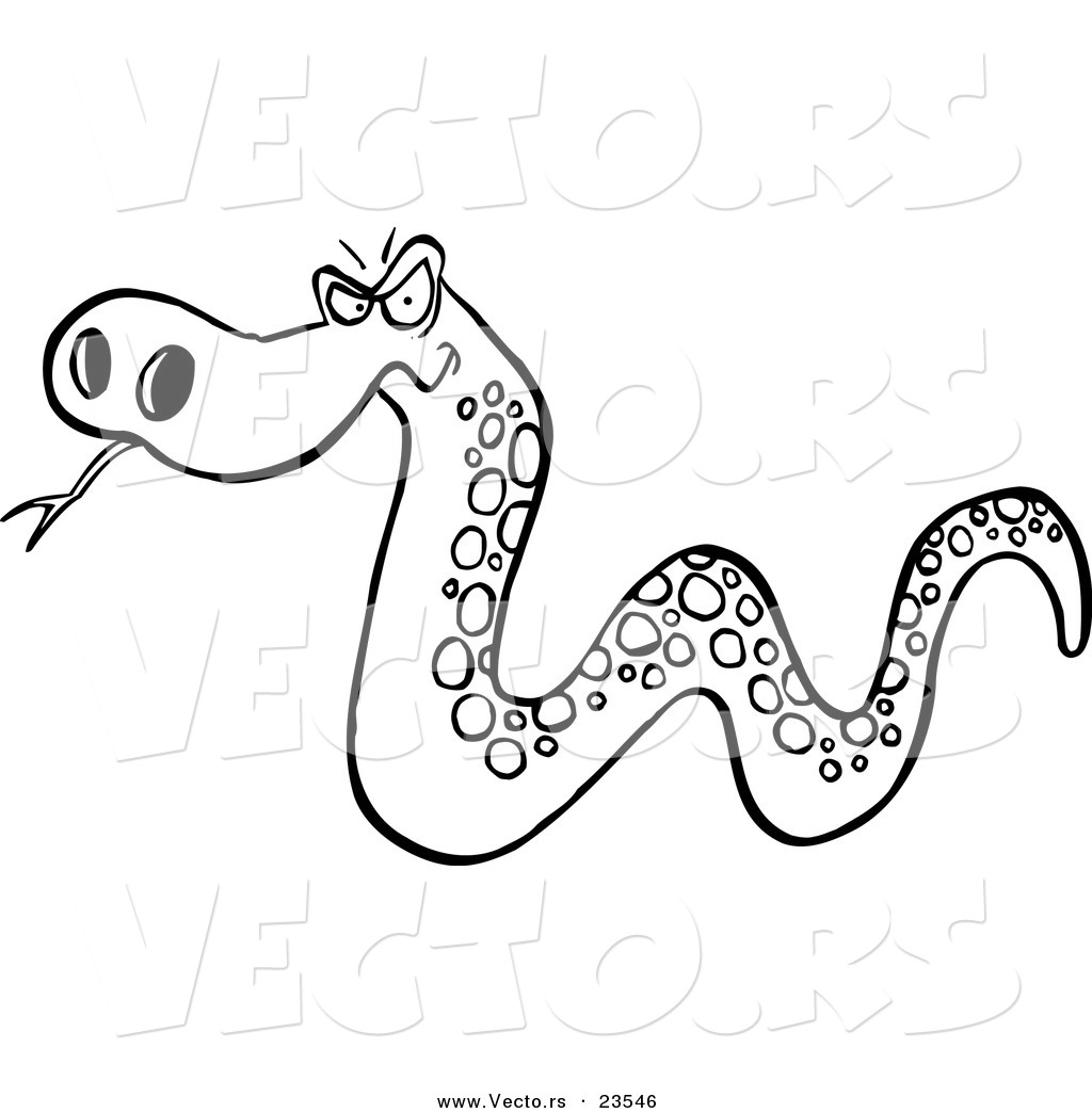 1024x1044 Vector Of A Cartoon Mad Snake